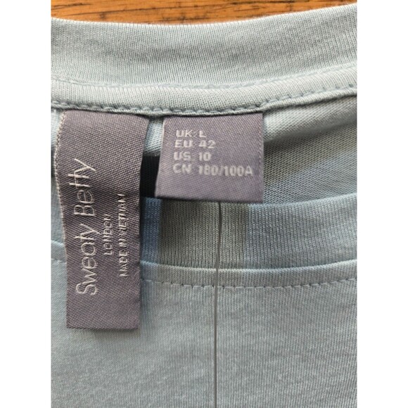 Sweaty Betty Muted Teal Essential Crop Long Sleeve T-Shirt Size Large NWT - Picture 2 of 6